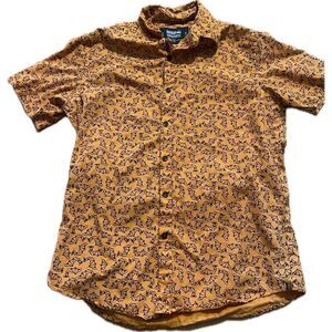 Monument Button Up Bat Shirt Halloween Men’s Size M 100% Cotton